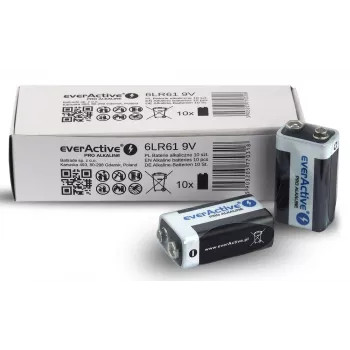 Leelispatarei EverActive Pro Alkaline 6LR61 9V