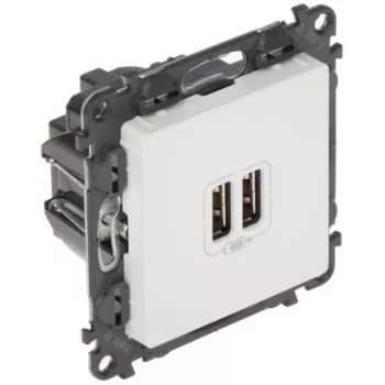 Seinale paigaldatav laadimispistikupesa Legrand Valena Life USB mudel LE-753112 integreeritud USB-portidega