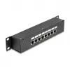 DeLOCK 10-tolline ühenduspaneel 8 pordiga Cat.6 RJ45 must 1U