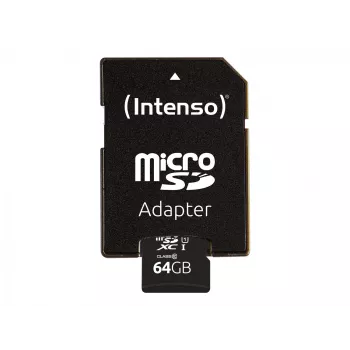 Intenso Performance - mälukaart (microSDXC koos SD-adapteriga) - 64GB - UHS-I U1 / Class10 - microSDXC UHS-I (3424490)