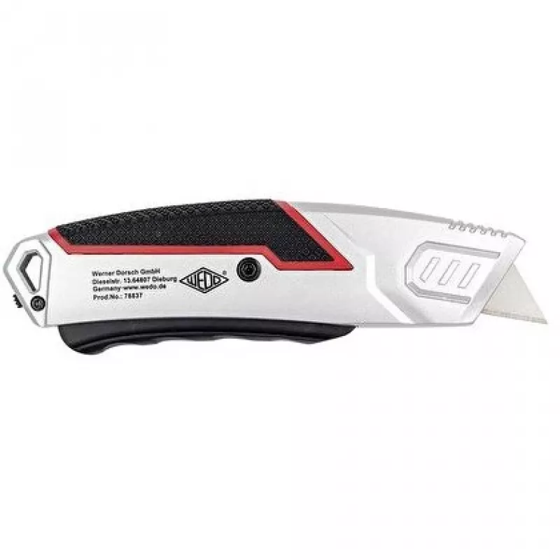 Utility Knife Wedo 78 837 Must Red Silver Snap-off Blade 60mm Width 166mm Length