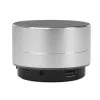 Manhattan Metallic Bluetooth Speaker, pritsmekindel, ulatus 10 m, microSD-kaardilugeja, 3,5 mm lisasisend, kaasas USB-A laadimiskaabel (5 V laadimine), hõbedane, kolmeaastane garantii