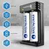 everActive LC200 majapidamisaku laadija USB, 2 pesaga, Li-Ion, toetab AA/AAA, 5 V sisend, 4,2 V väljund, must