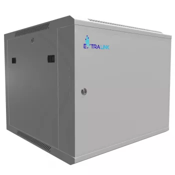 Extralink Rackmount cabinet 9U 600x600 ASP Gray wall mounted, metal door