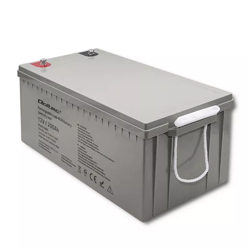 Laetav AGM-aku QOLTEC 53069 12V 200Ah varutoite- ja UPS-süsteemidele