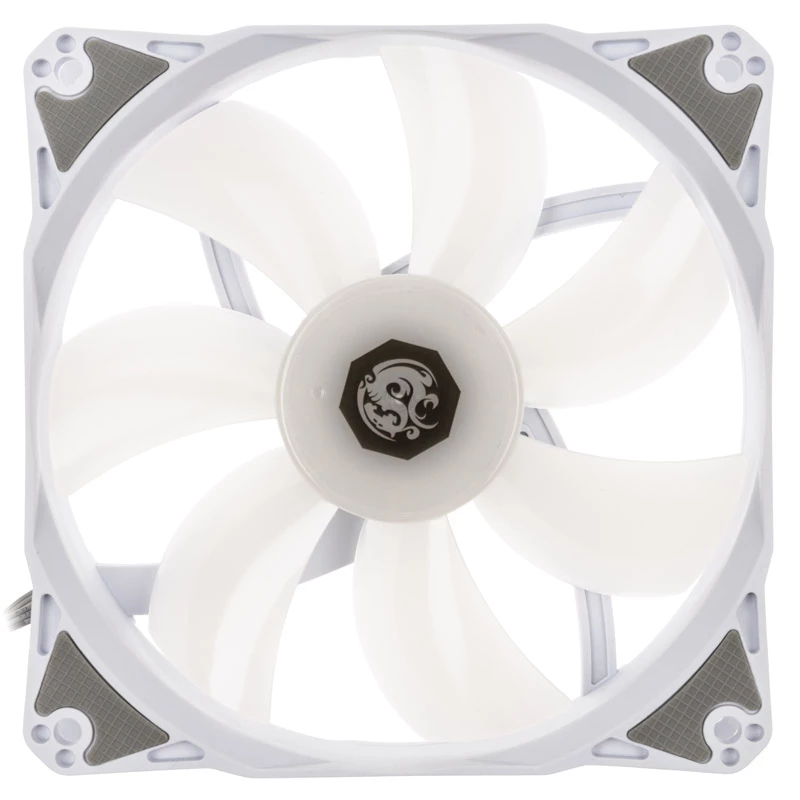 120mm PWM korpuseventilaatori komplekt BitsPower Notos RGB — valge, 5 tk komplekt (BPTA-FX1812NTWH-5)