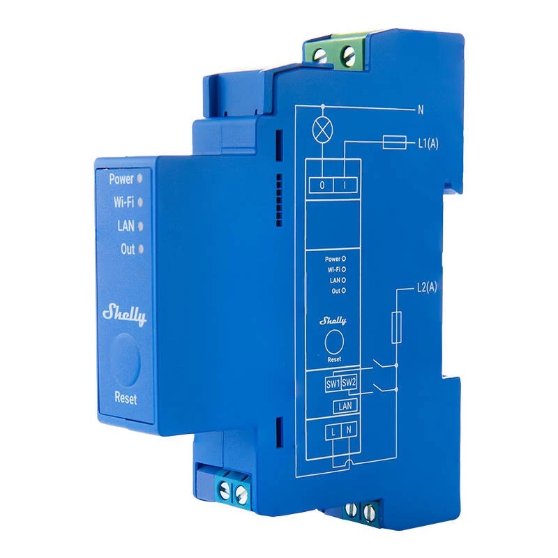 Pooljuhtrelee Shelly Pro 1 Blue 16A 110-240V Wi-Fi