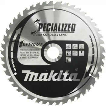 Makita Specialized EFFICUT - ketassaeleht - puidule, metallile - 260 mm - 45 hammast - Makita LS1018L, LS1018LN (B-64630)