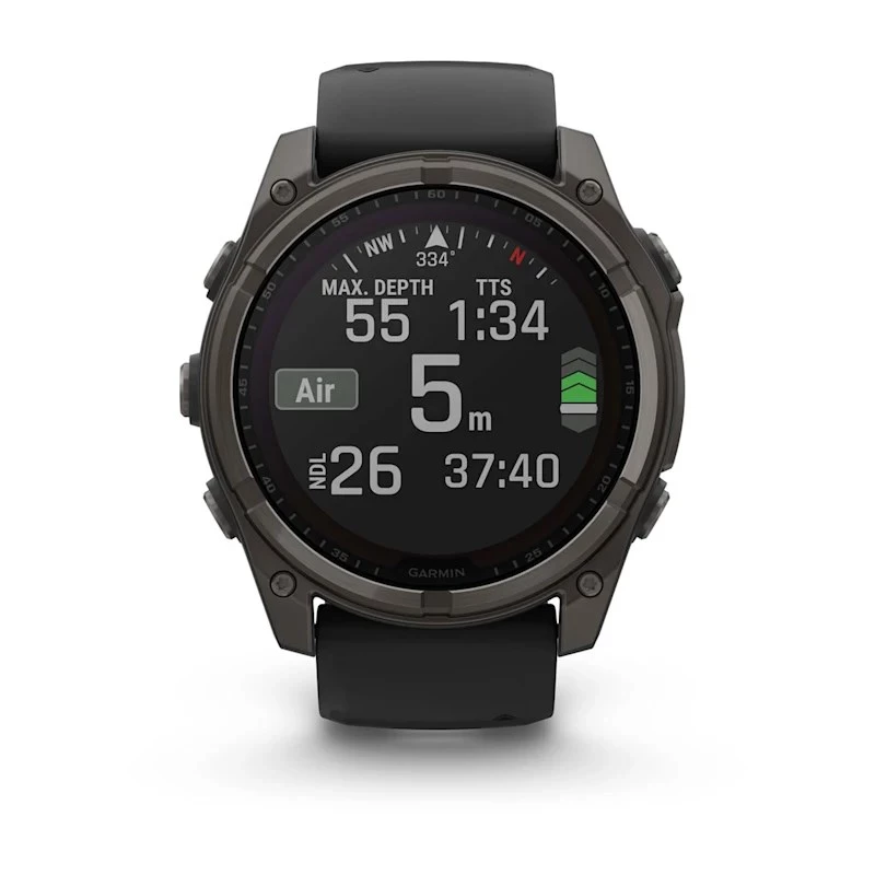 Garmin fenix 8 3.56 cm (1.4) 51 mm Digitaalne 280 x 280 pikslit Puuteekraan Titaan Wi-Fi GPS (satelliit)