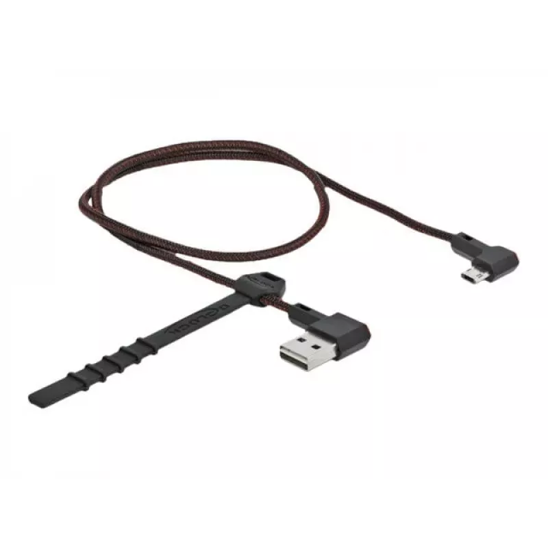 USB-kaabel DeLOCK EASY-USB 2.0 Type-A – Micro-B-pistik 0,5 m must