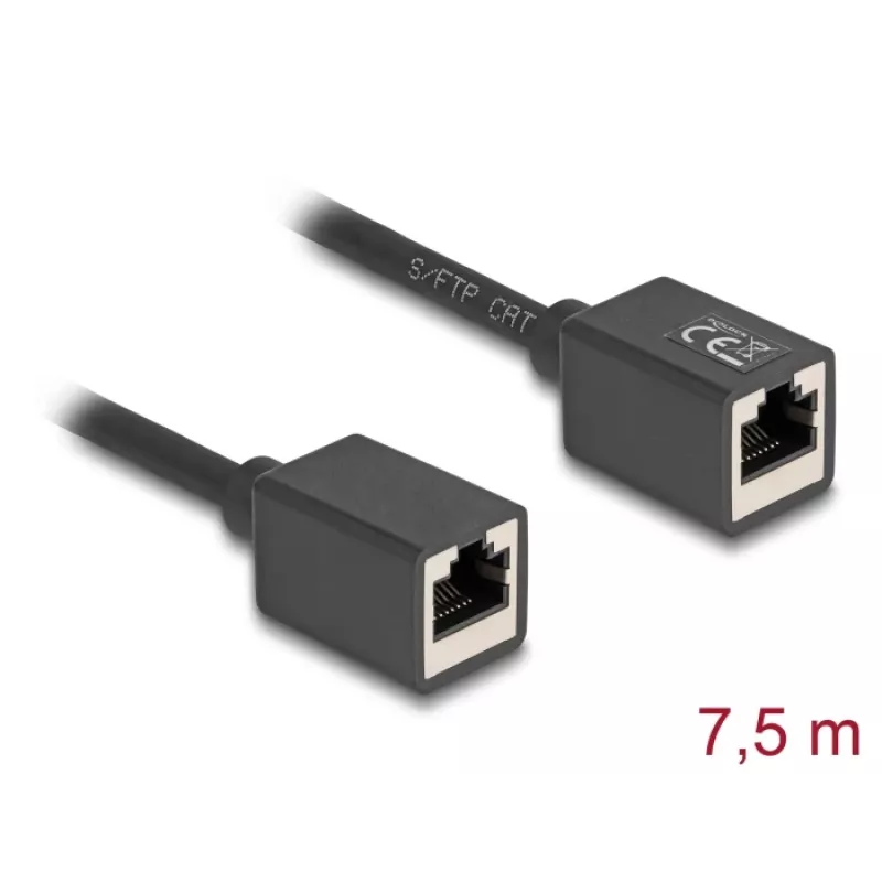 Võrgukaabel DeLOCK 90334 RJ-45 Cat6a 7,5 m must