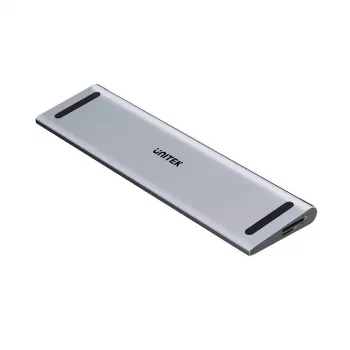 KVM-lüliti Unitek D1106AGY01 USB-C Triple 4K dokkimisjaam KVM-iga, 3x USB-A, 5x USB-C, HDMI×2, DP×1, RJ-45, SD-lugeja, 3840×2160@60Hz, alumiinium