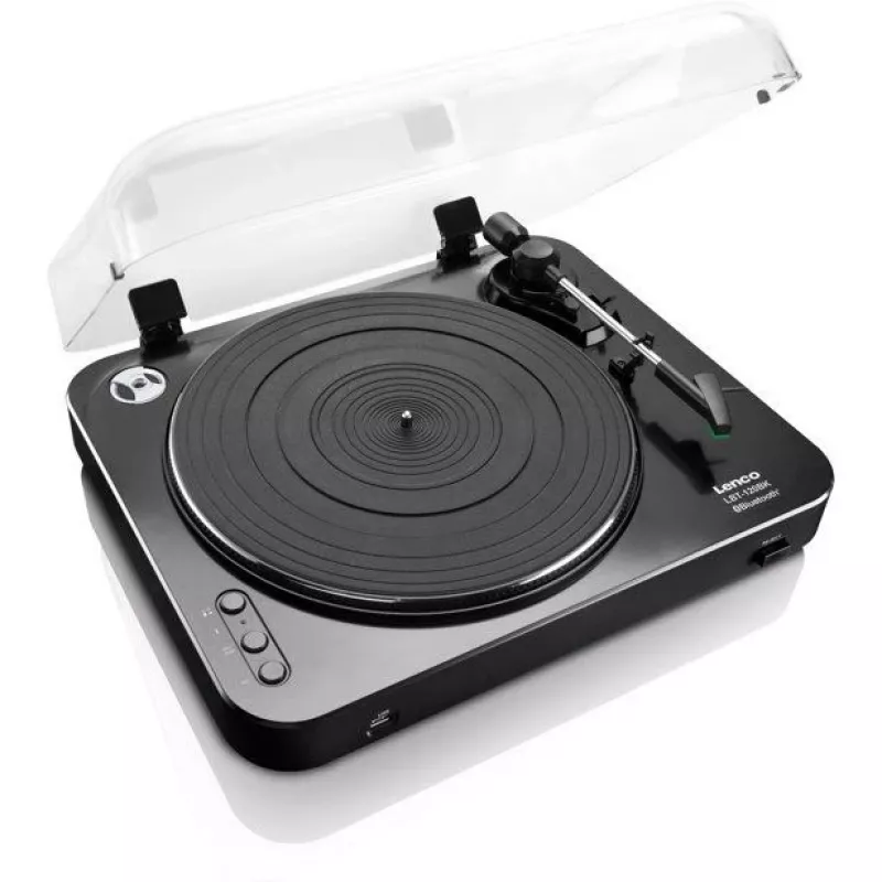 Rihmajamiga audio plaadimängija Lenco LBT-120BK Must Poolautomaatne
