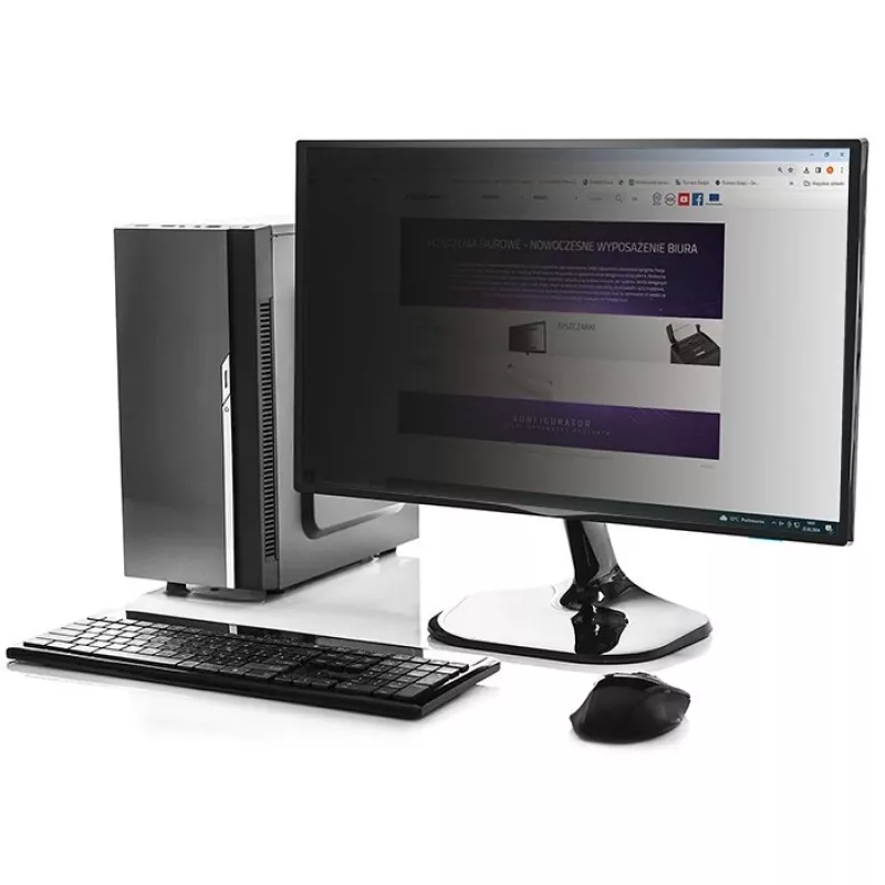 Privaatsusfilter QOLTEC 51059 23,8-tollisele (60,5 cm) monitorile, 527 x 296,9 mm, läbipaistev