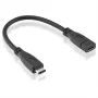 Roline - USB-pikenduskaabel - USB-C (M) USB-C (W) - USB 3.1 - 15 cm - must
