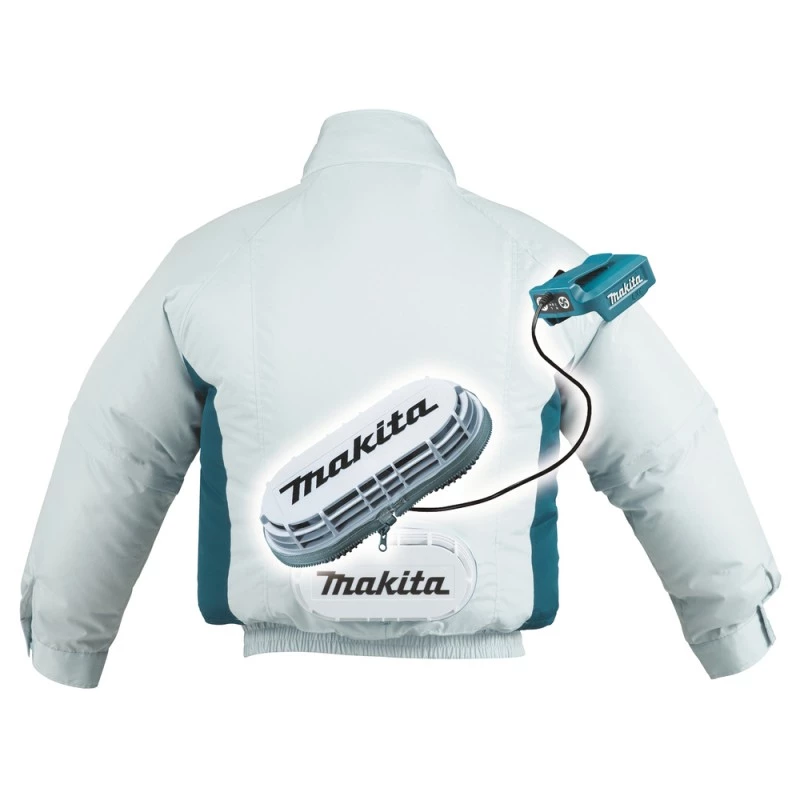 Makita | Juhtmeta ventileeritav jope, valge, L