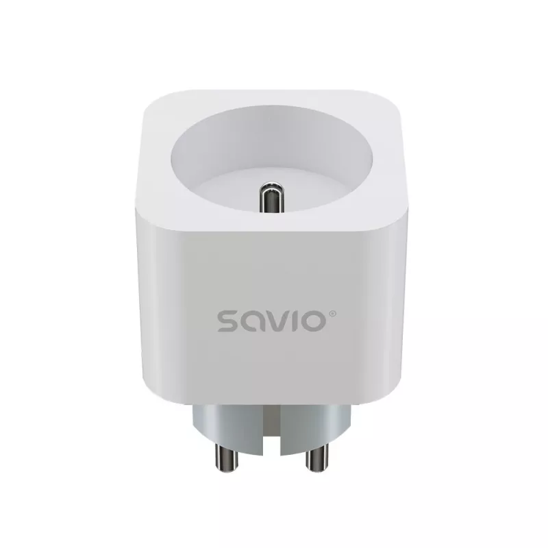 Nutipistik SAVIO AS-01 16A Wi‑Fi 2,4 GHz, E/F-tüüpi pistik, 220–240V, 3680W, valge