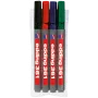 Marker Edding 361 4 tk Fiiberots Must Sinine Roheline Punane