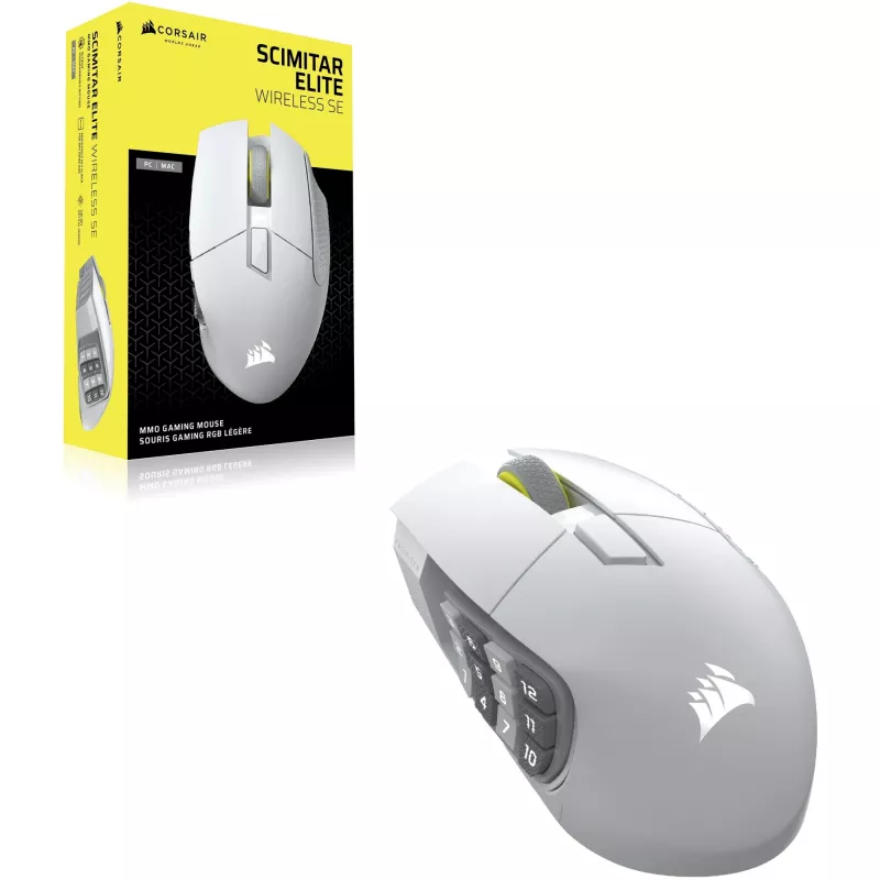 Corsair Scimitar Elite Wireless SE hiir Mängimine Paremakäeline RF Wireless Bluetooth 33000 DPI