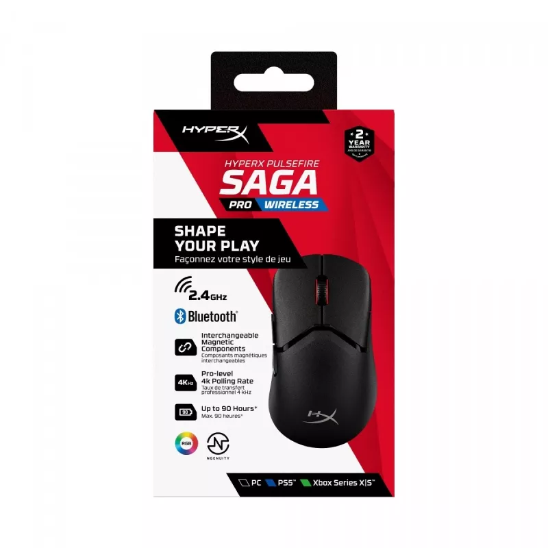 HyperX Pulsefire Saga Pro juhtmevaba mängurihiir (must)