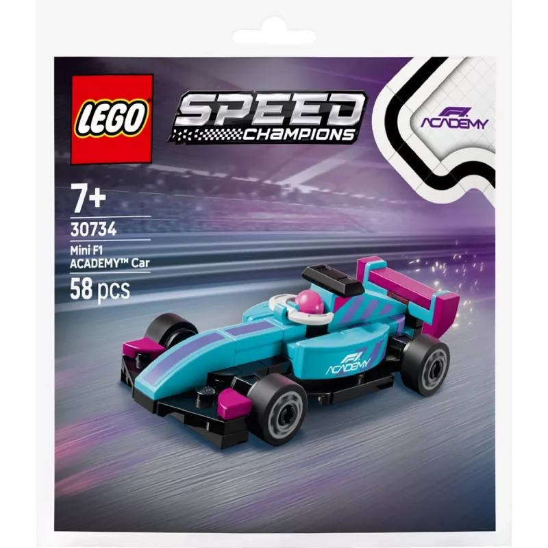 30734 Speed Champions F1 ACADEMY Mini-Auto, ehitusmänguasi polükott