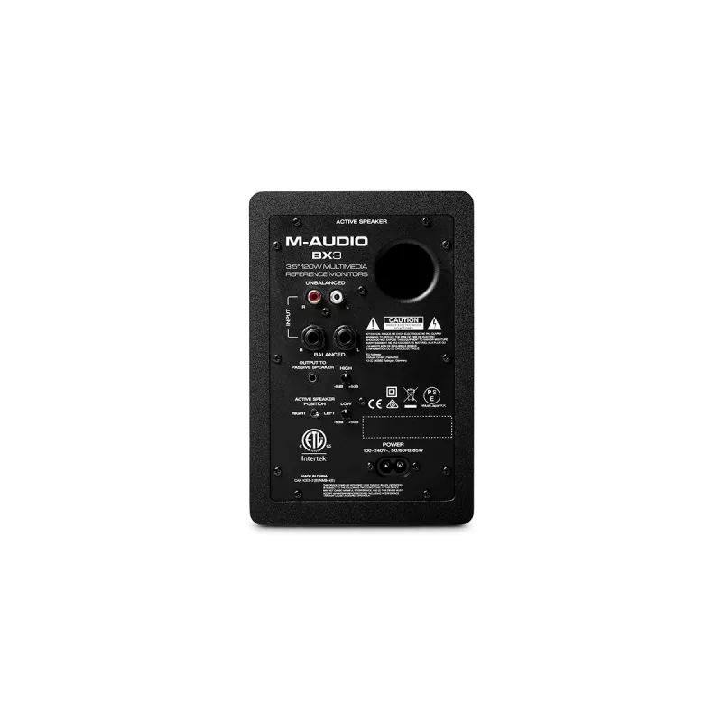 Stuudiomonitori kõlar M-Audio BX3, aktiivne juhtmega 50 W RMS, 80–22000 Hz, must
