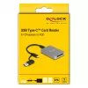 DeLOCK USB USB-C kaardilugeja CFexpress XQD Alumiinium Hall 10000 Mbit/s