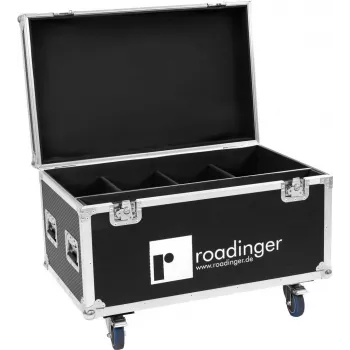 Flightcase Roadinger 31005229 4× LED IP Atmo Blinderile — kaitsev transpordikohver, poroloonist sisustega