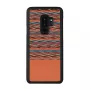 man and wood nutitelefoni ümbris Samsung Galaxy S9 Plus jaoks — pruun ruuduline musta äärisega