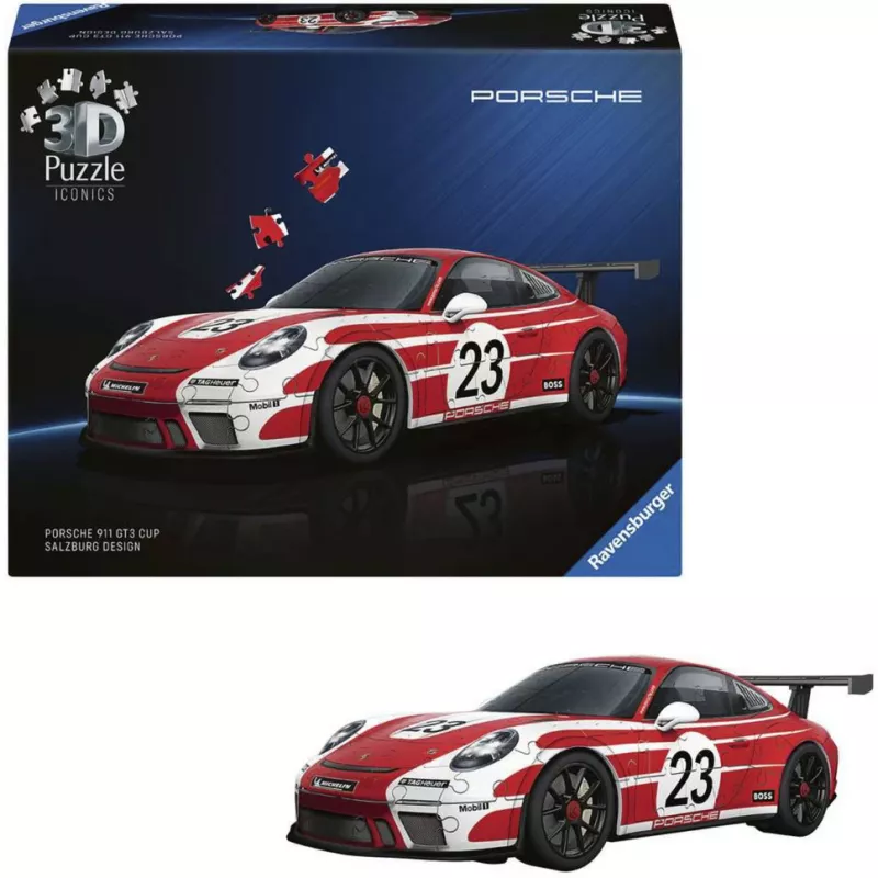 3D puzzle Ravensburger Porsche 911 “Salzburg Edition” – mudelikomplekt kollektsioneerimiseks (Ravensburger 12008038)