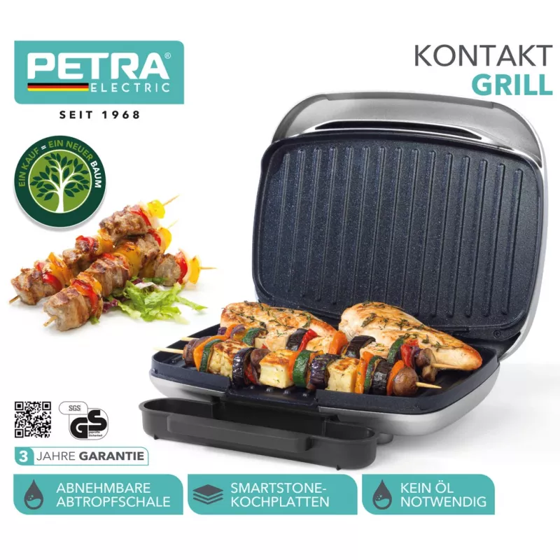 Elektriline tervisegrill Petra PT5316HEVDEEU10 mittenakkuva plaadiga, lauaarvuti, siseruumides kasutamiseks