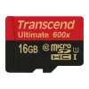 Transcend microSDHC MLC 16GB Class 10 UHS-I 600x + SD-adapter