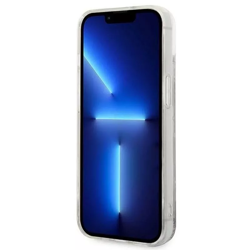 Karl Lagerfeld KLHCP14MLMNMS iPhone 14 Plus 6.7 kõva ümbris hõbedane / hõbedane Liquid Glitter Monogram