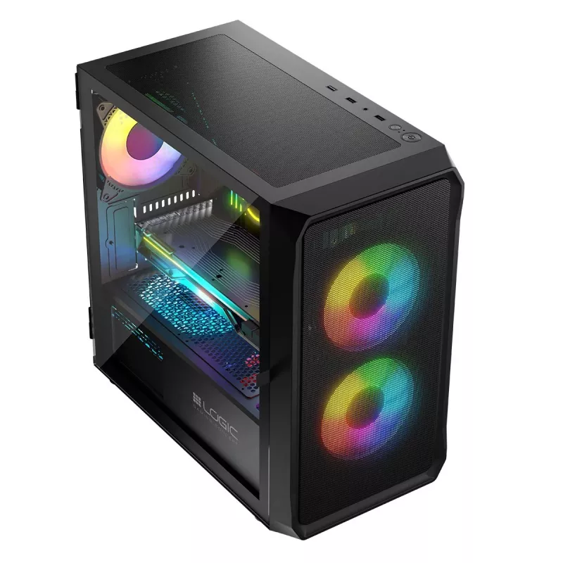 Arvutikorpus Logic Concept Portos Mini ARGB Micro ATX Must