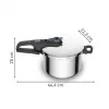 Survekeedupott Tefal SECURE TRENDY 6L roostevabast terasest aurutuskorviga, induktsiooniga ühilduv