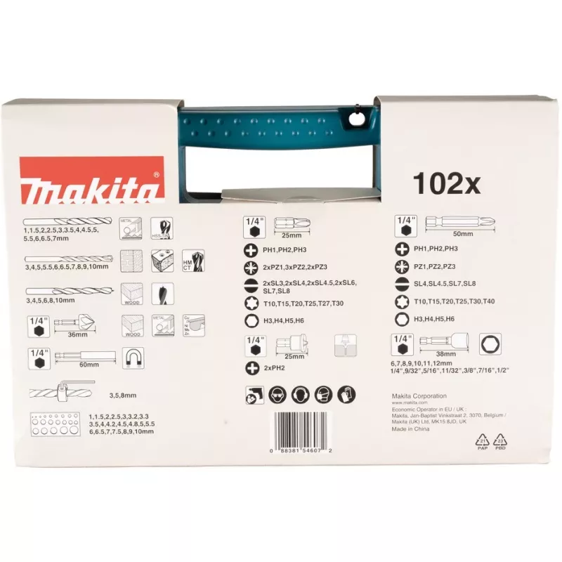 Puuriterade ja otsakute komplekt B-68432 (102-osaline)