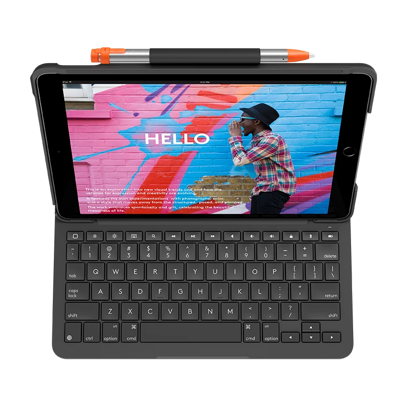Klaviatuur Logitech õhuke Folio iPadile (7., 8. ja 9. põlvkond)
