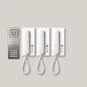 Siedle SET CA 812-3 E/W - juhtmega - roostevaba teras - valge - seinakonsool