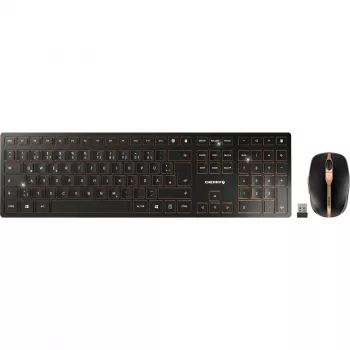 CHERRY DW 9100 õhuke klaviatuur Kaasas hiir Universaalne RF-juhtmevaba + Bluetooth QWERTZ Must