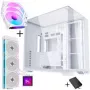 Lian Li O11 Vision Compact - valge + 3x UNI FAN SL-INF 120 ARGB Reverse Blade Fan - 120mm + HydroShift II LCD-S 360TL AiO-Liquid Cooling, 360mm