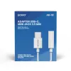USB Type 3.1 C (M) – Jack 3.5mm (F) Audio adapter Valge SAVIO AK-51