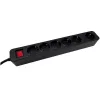 Toitepikendus M-Cab POW0027 3m 6 vahelduvvoolupesa 16A siseruumidesse must