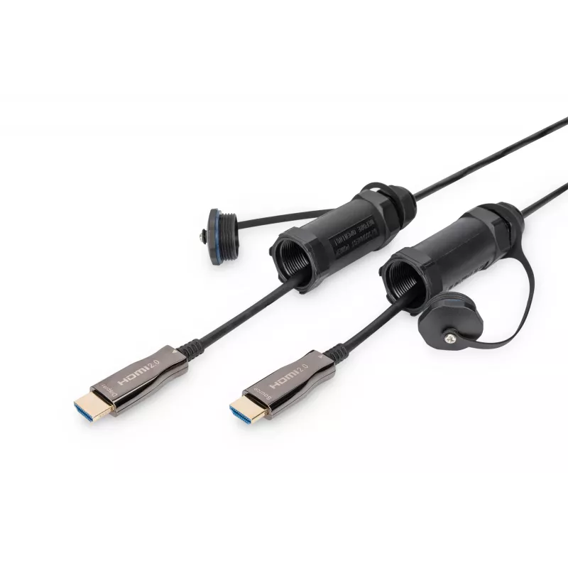Digitus 4K HDMI AOC soomustatud ühenduskaabel 10m 2.0 14.4 Gbit/s