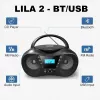 Raadiomängija CD LILA2 USB/BT must