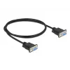 Jadakaabel DeLOCK 86608 Must 1m RS-232 Sub-D9