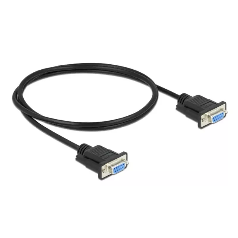 Jadakaabel DeLOCK 86608 Must 1m RS-232 Sub-D9