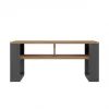 Kohvilaud top e shop Modern 90×58×50 cm, antratsiitkarkass, kunstnikutamme riiulid, matt