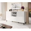 ABETO kummut 150x42x82 valge läikiv