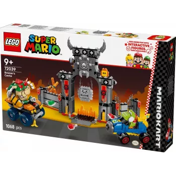 LEGO komplekt 72039 Super Mario Bowseri kindlus Mario Kardi autoga, interaktiivne ehitusmänguasi