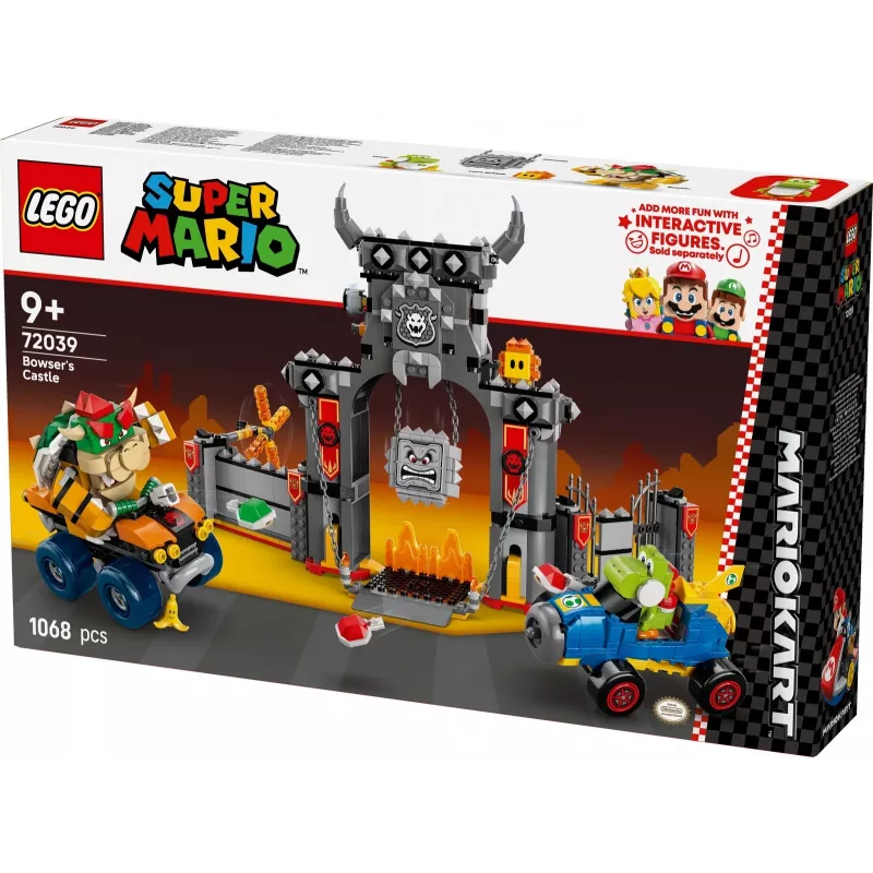 LEGO komplekt 72039 Super Mario Bowseri kindlus Mario Kardi autoga, interaktiivne ehitusmänguasi